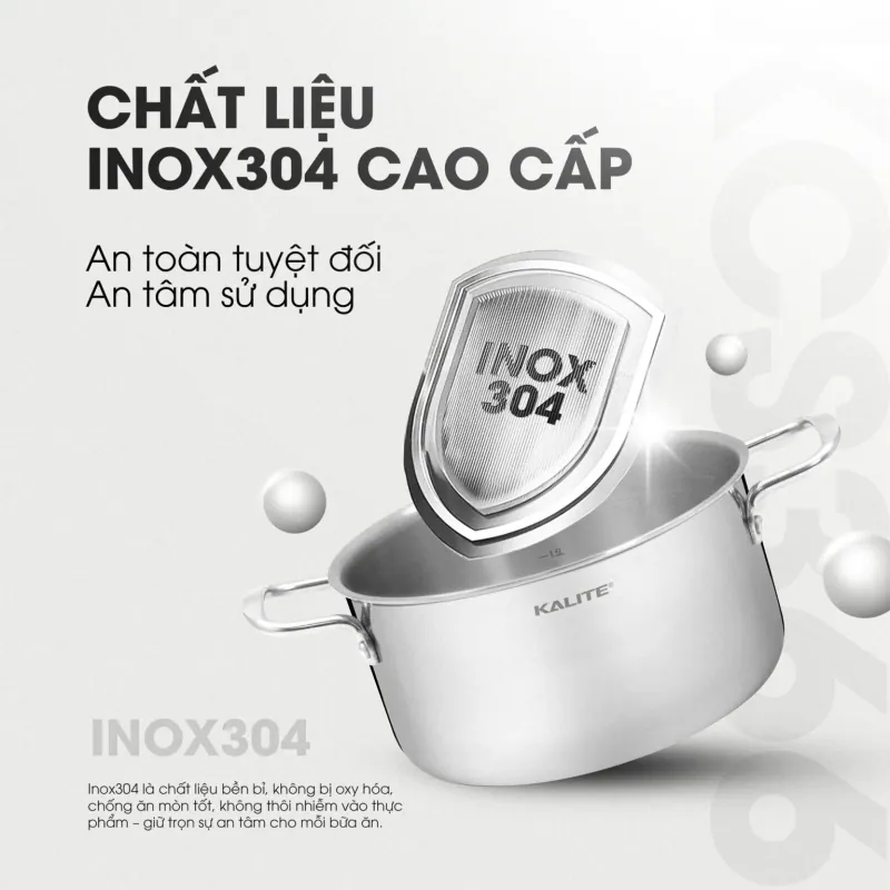 Kalite KCS366 – Bộ nồi inox liền khối cao cấp 780999