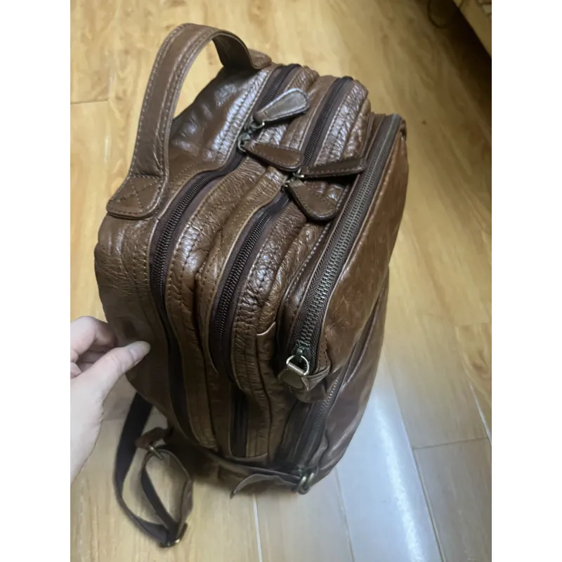 Balo nam 27x42x14 da thật 2hand 1013069