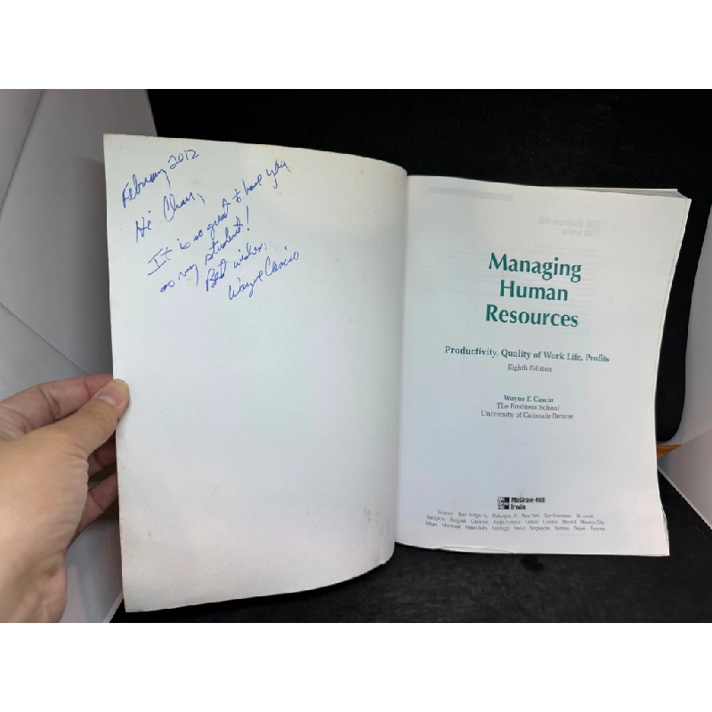 Managing Human Resources - Productivity Quality Of Work Life, Profits, 8Th Edition, Cascio, Mới 80% (Ố Nhẹ, Trang đầu có ghi chữ) SBM0609 450489