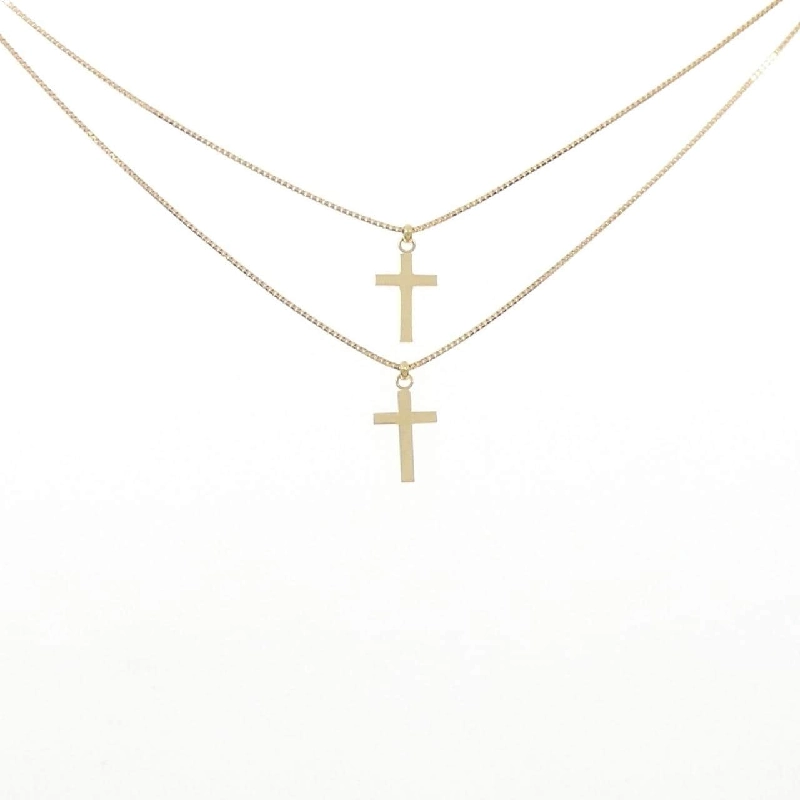 K18YG Dây chuyền hình chữ thập - Hàng hiệu Chính hãng 860570