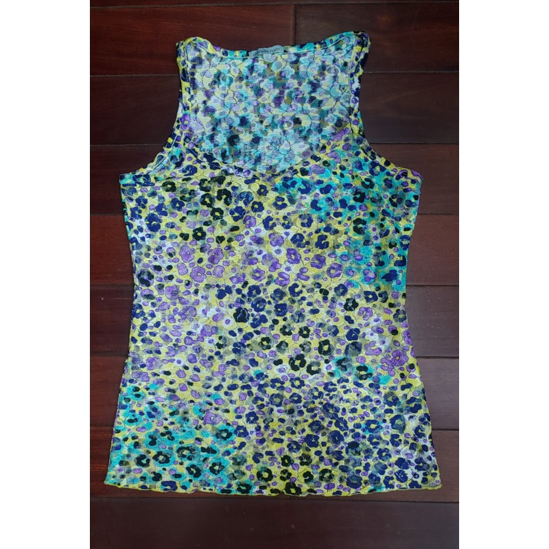 Áo croptop da báo màu sắc 68778