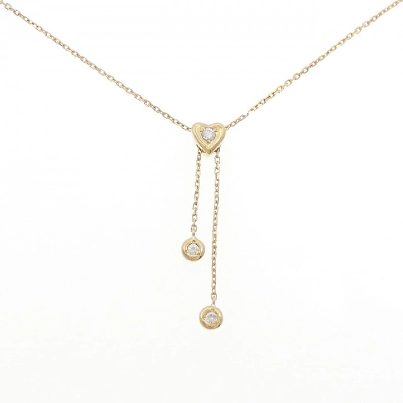 K18YG Dây chuyền kim cương hình trái tim - Hàng hiệu Authentic 857678