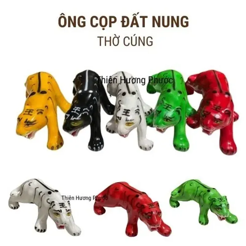 TƯỢNG ÔNG HỔ ĐẤT NUNG CAO 15CM DÀI 30CM MÀU TRẮNG 1004735