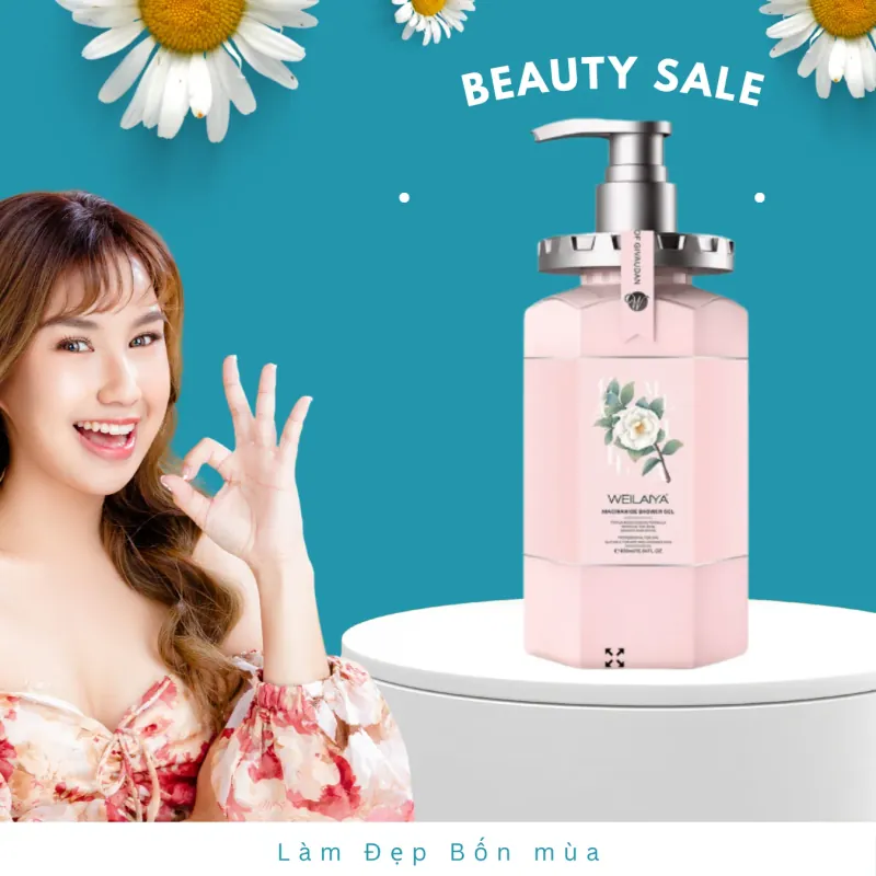 Sữa tắm trắng da hoa trà Weilaiya chính hãng nguyên tem 165273