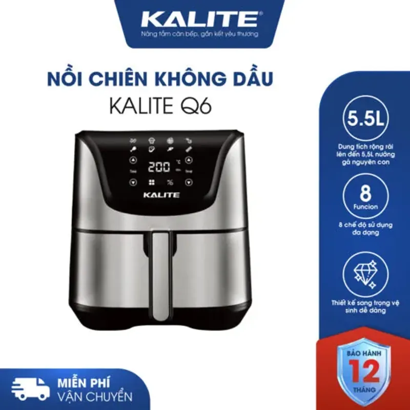 Kalite Q6 🔥 chiên – nướng – sấy đa năng – nấu nhanh không cần dầu 706923