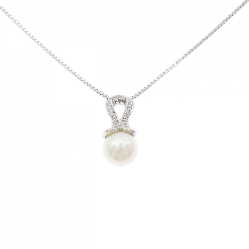 K18WG Chuỗi ngọc trai Akoya 9.0mm - Hàng hiệu Authentic 856828