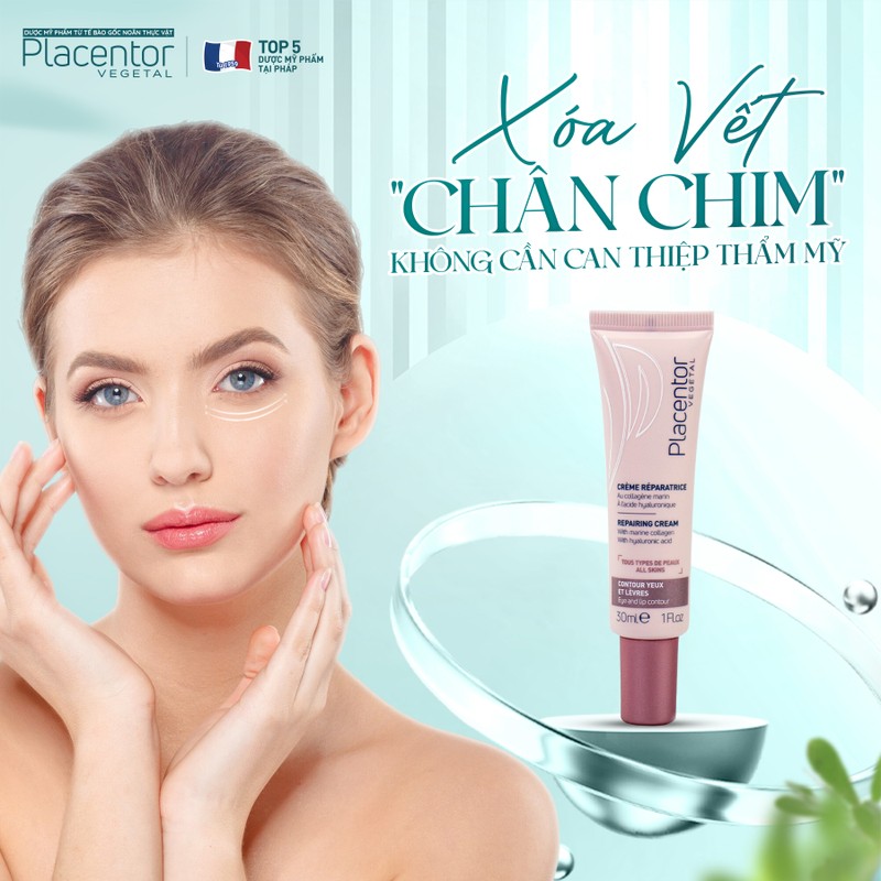 Kem dưỡng mắt và viền môi Placentor Repairing Cream  30ml - Ry Store 186697