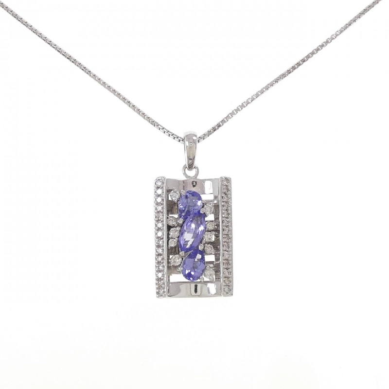 K18WG Đá Tanzanite Dây Chuyền 1.30CT - Hàng hiệu Chính hãng 859819