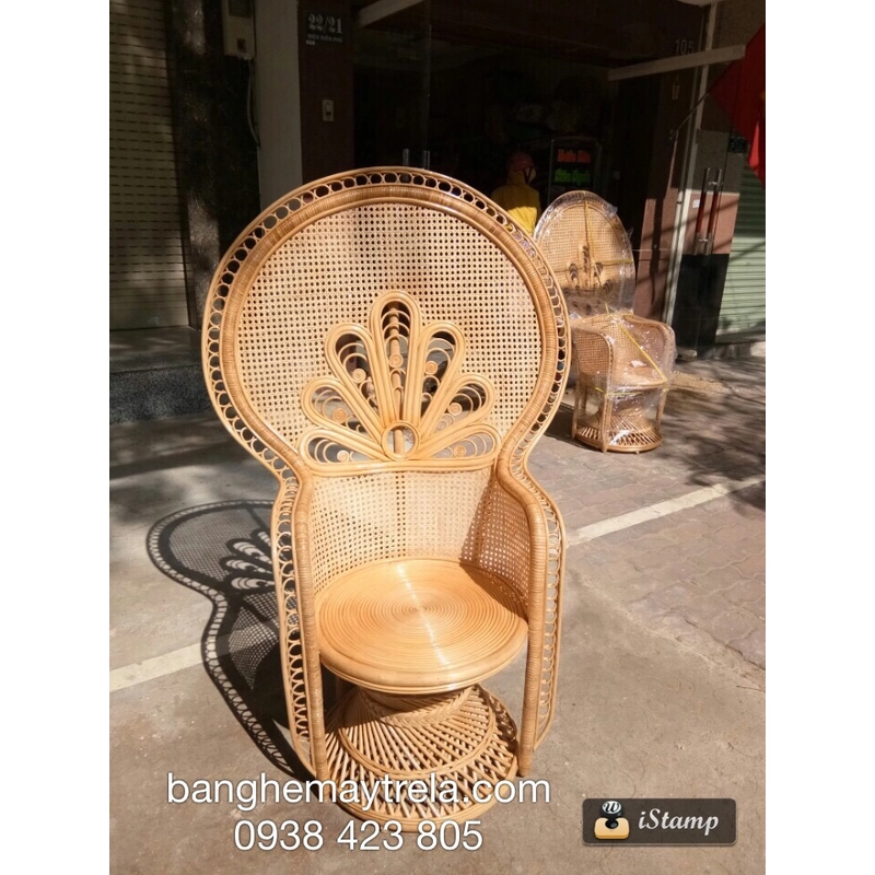 Ghế con công mây tre 445251