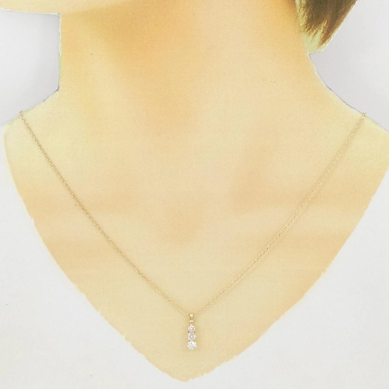 K18YG Ba viên đá kim cương Dây chuyền 0.50CT - Hàng hiệu Chính hãng 862948