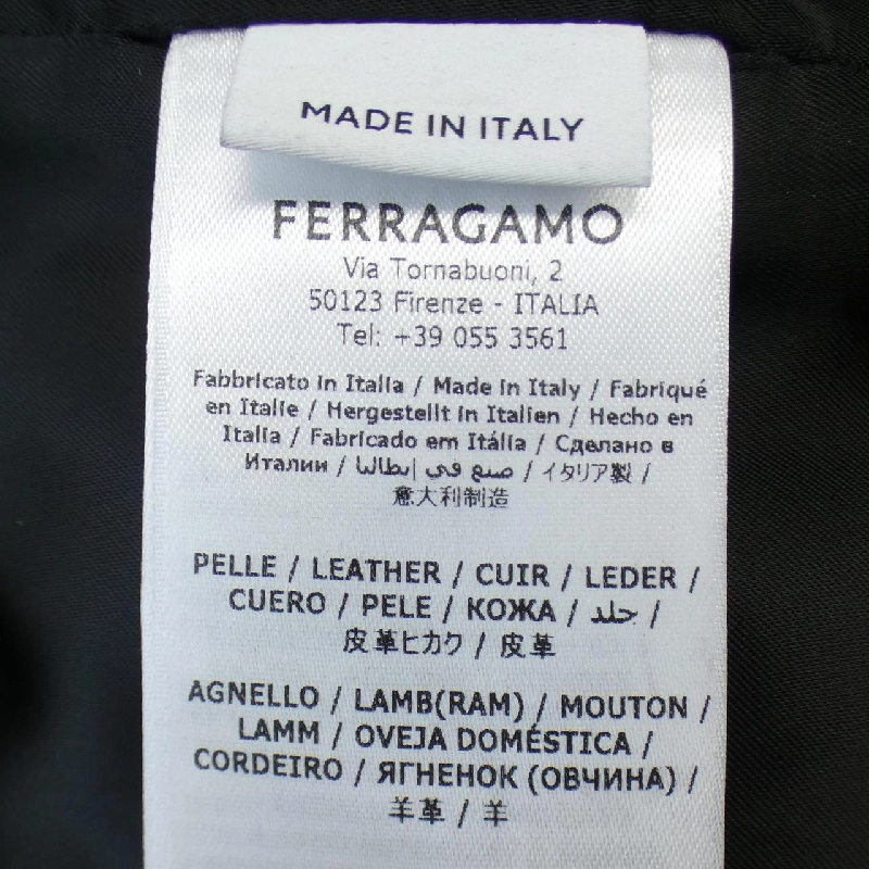 【Mã giảm giá】Salvatore Ferragamo Áo khoác da 635689