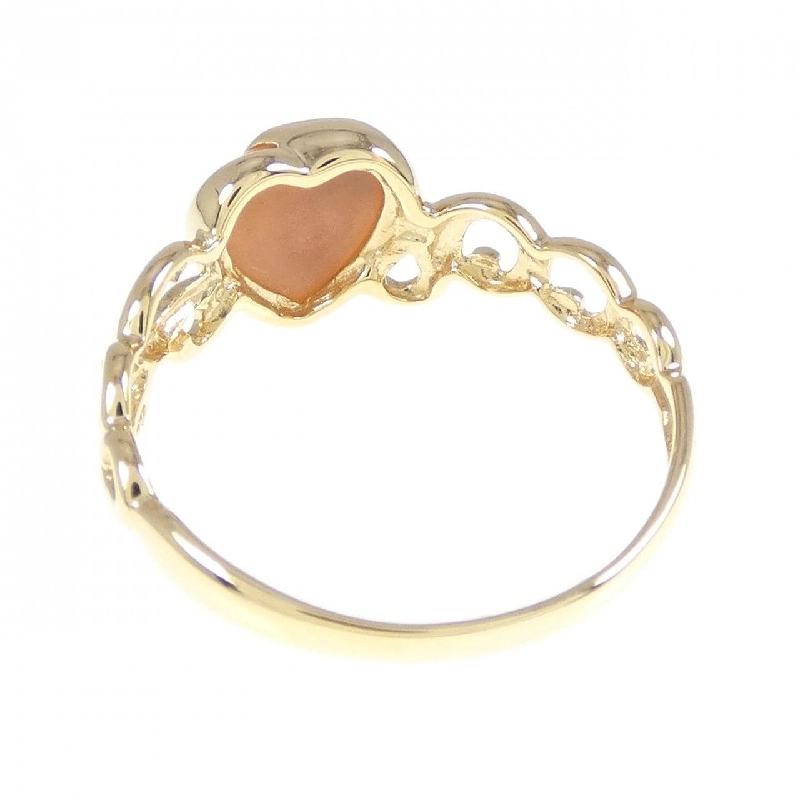 Nhẫn San Hô Hình Trái Tim K18YG - Hàng hiệu Chính Hãng 849216