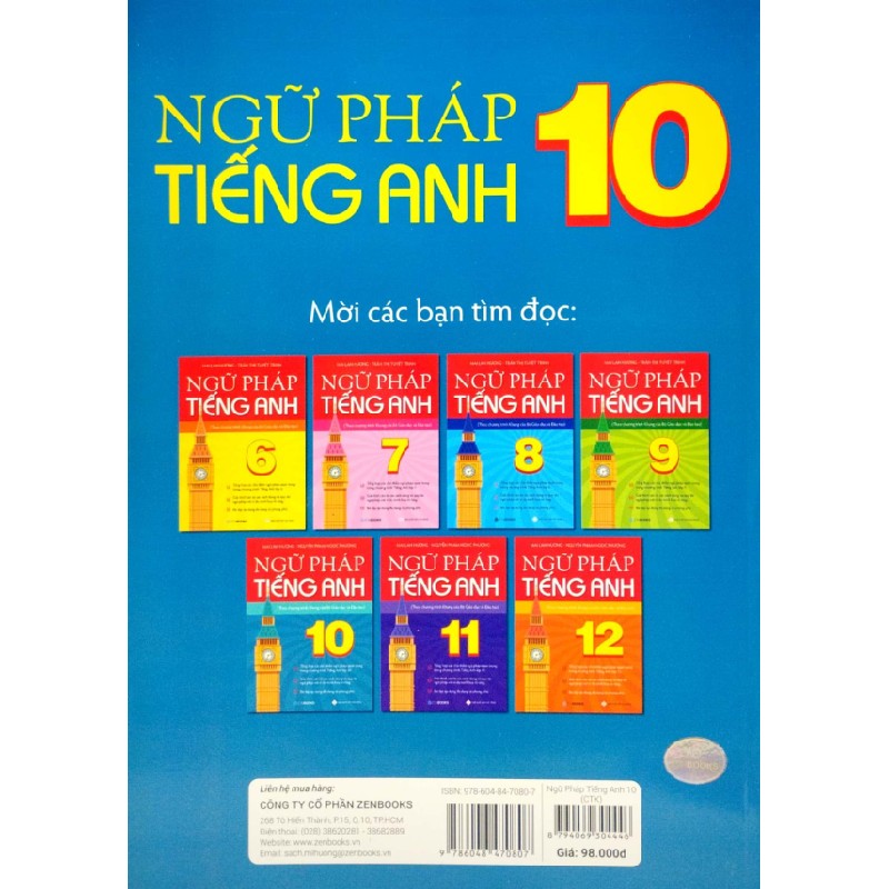 Ngữ Pháp Tiếng Anh 10 (Theo Chương Trình Khung Của Bộ Giáo Dục Và Đào Tạo) - Mai Lan Hương, Trần Thị Tuyết Trinh 147267