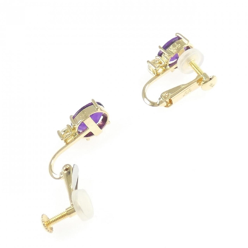 K18YG Amethyst Bông tai 1.57CT - Hàng hiệu Chính hãng 871418