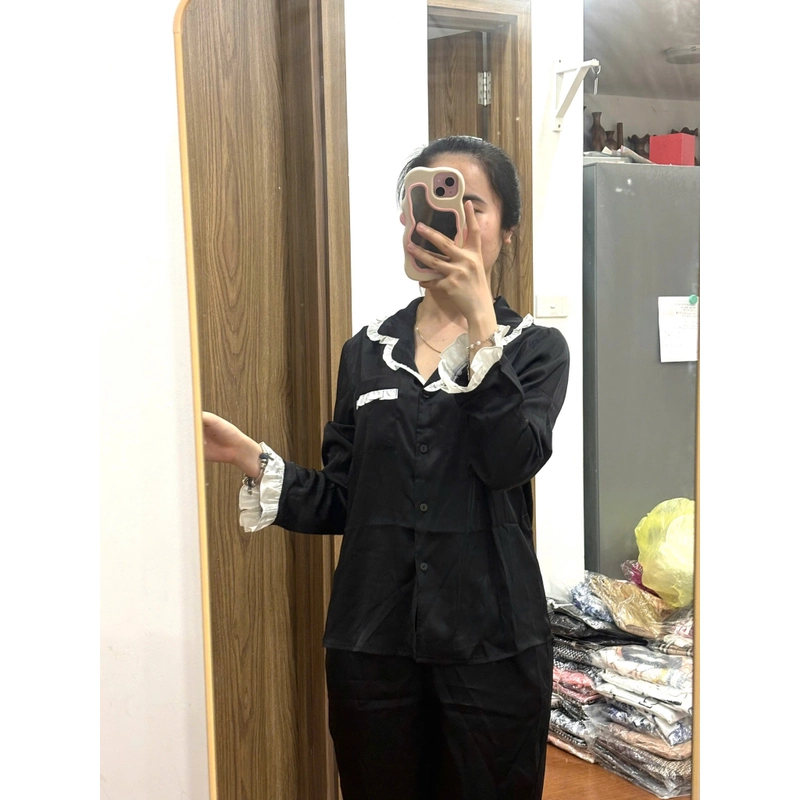 Pijama lụa dài tay 454868