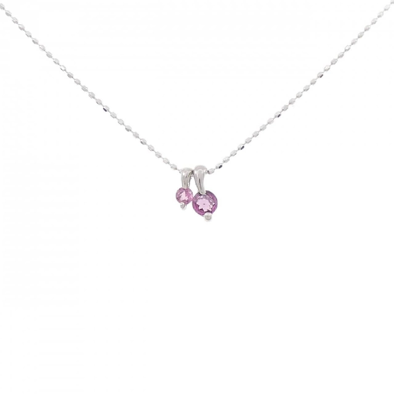 K18WG Đá Garnet Dây Chuyền - Hàng hiệu Chính hãng 861850