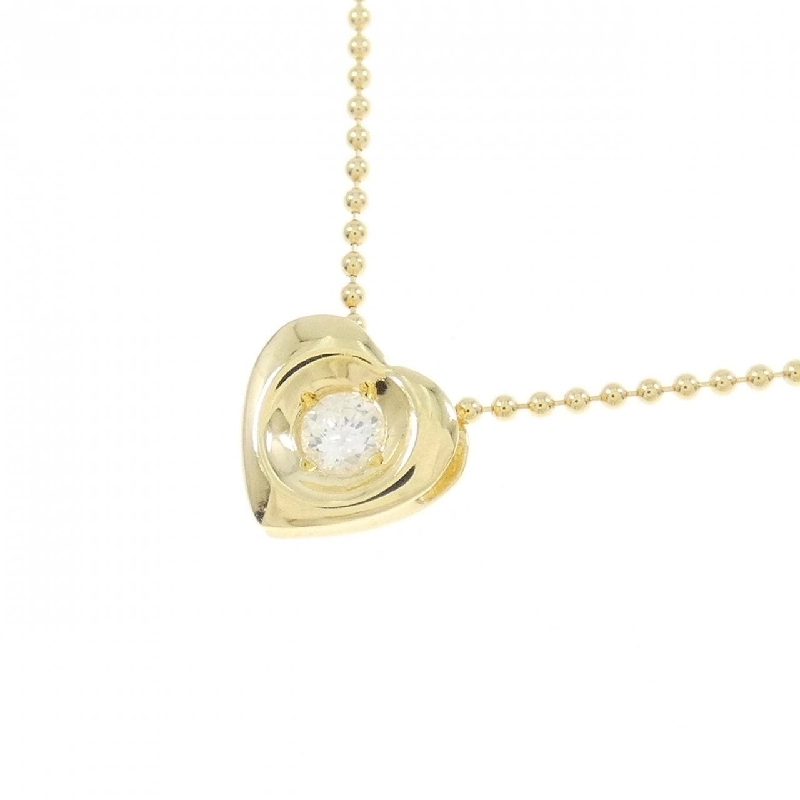 K18YG Dây chuyền kim cương hình trái tim 0.11CT - Hàng hiệu Chính hãng 863004