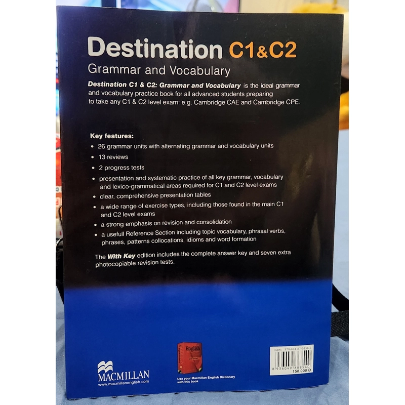 Destination C1 & C2: Grammar & Vocabulary : with Key 298515