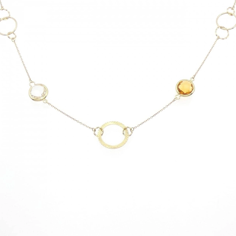 K18YG Đá màu Dây chuyền - Hàng hiệu Chính hãng 848154