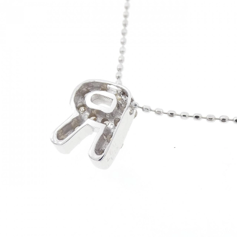 K18WG Chữ cái R Dây chuyền kim cương 0.27CT - Hàng hiệu Chính hãng 862556