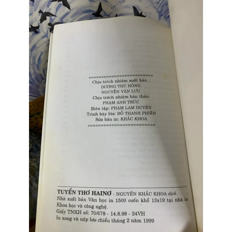 Tuyển Thơ Hainơ - Có Chữ Ký Dịch Giả 927491