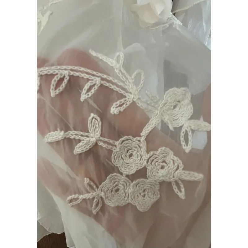 Áo dài tơ trắng tiểu thư 1013739