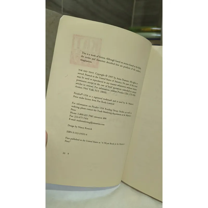 Historical Fiction – The Red Tent | Anita Diamant 755117