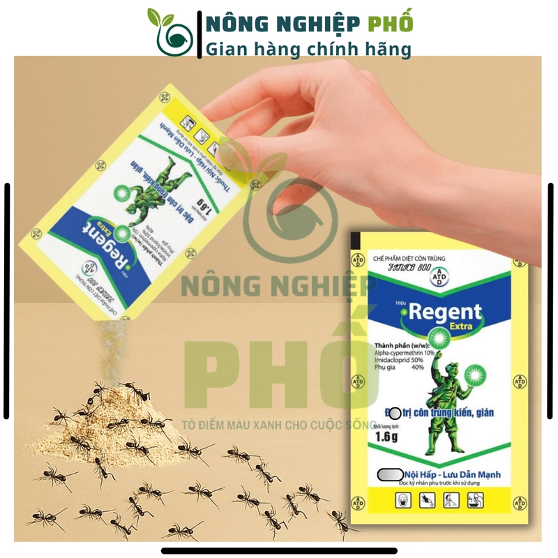 20 REGENT 800 (gói 1.6g) DATE MỚI - Diệt Kiến, Gián, Bọ Chét, Mạt, Rầy, Nhện, Bọ Trĩ, Sâu 508269