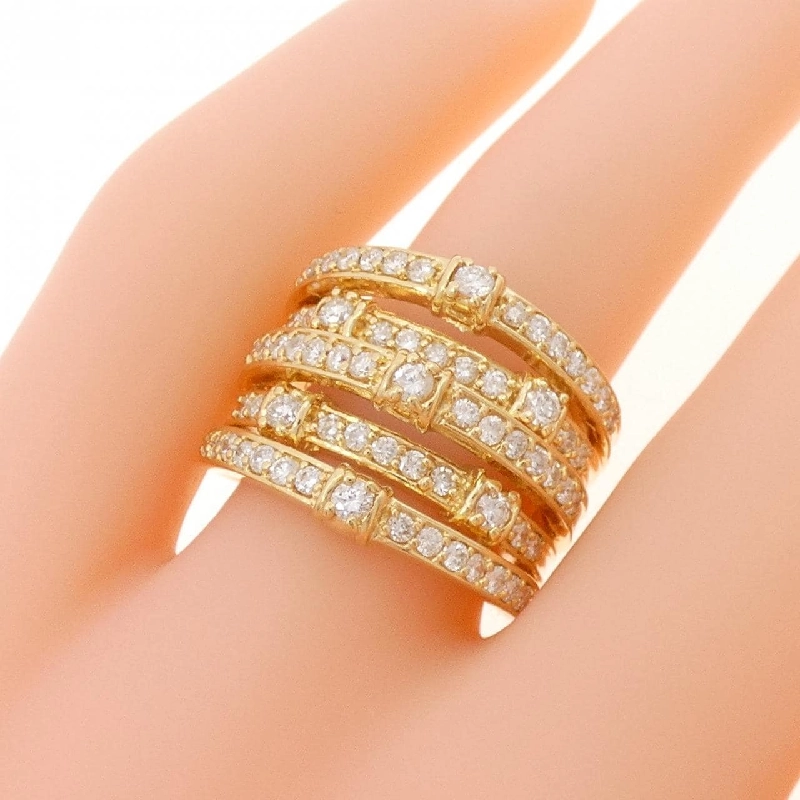 Nhẫn kim cương K18YG 1.04CT 671353
