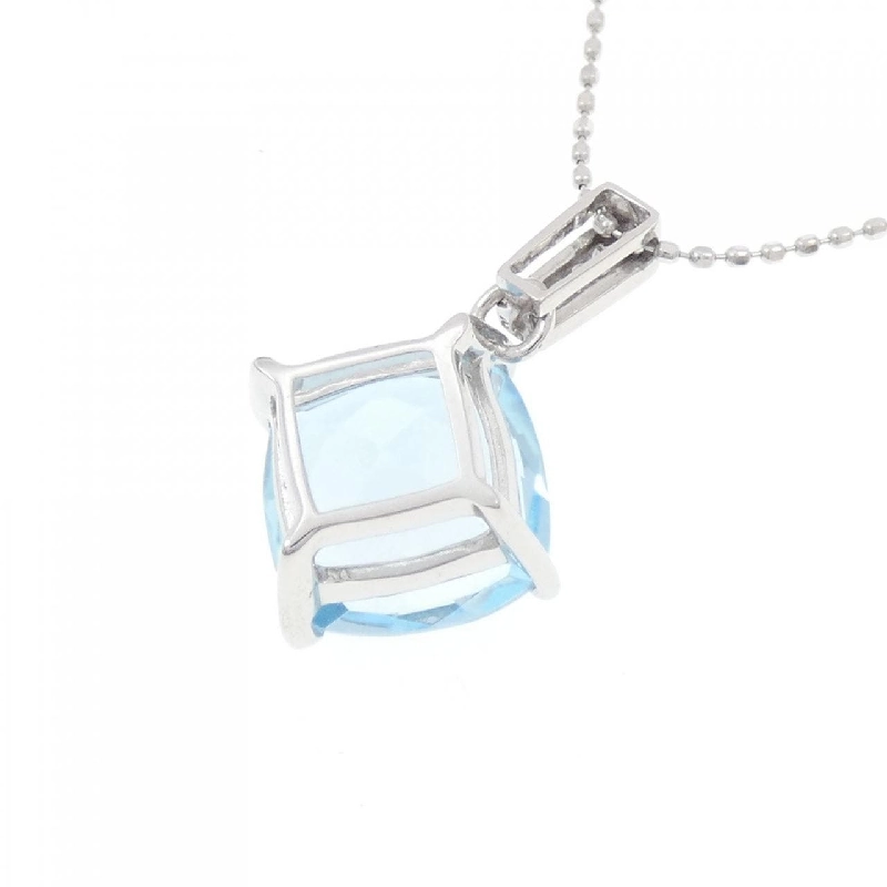 K18WG Blue Topaz Necklace - Hàng hiệu Authentic 859375