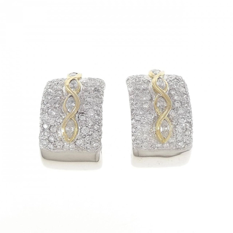 K18WG/K18YG Bông tai kim cương - Hàng hiệu Authentic 872253