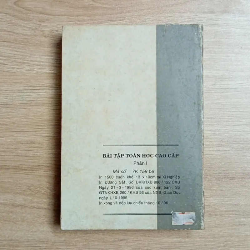 Bài tập Toán Học Cao Cấp Phần I (1996) 907560