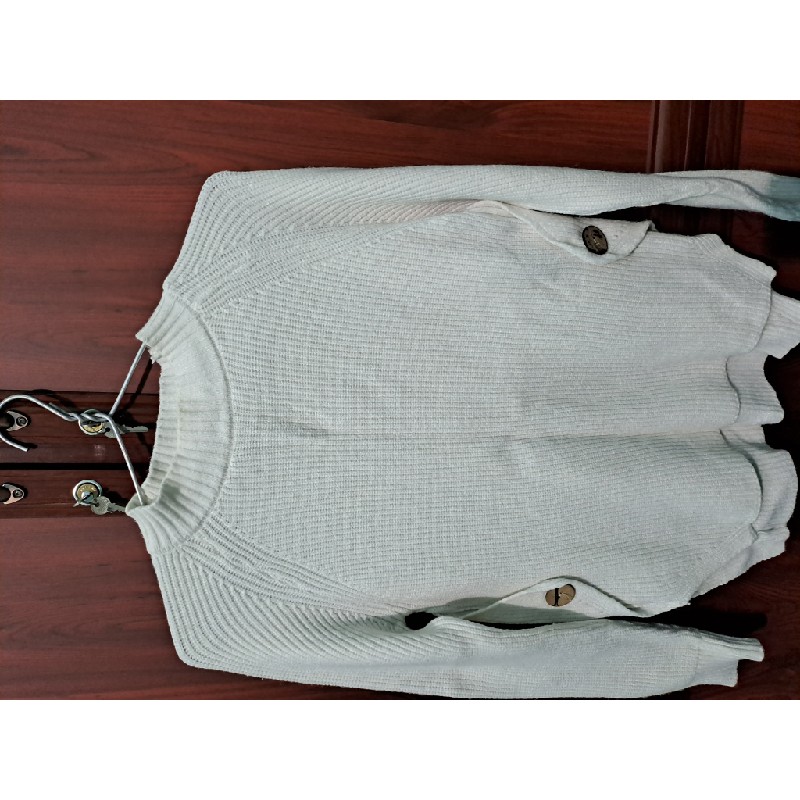 Áo len trắng cổ 3cm  58152