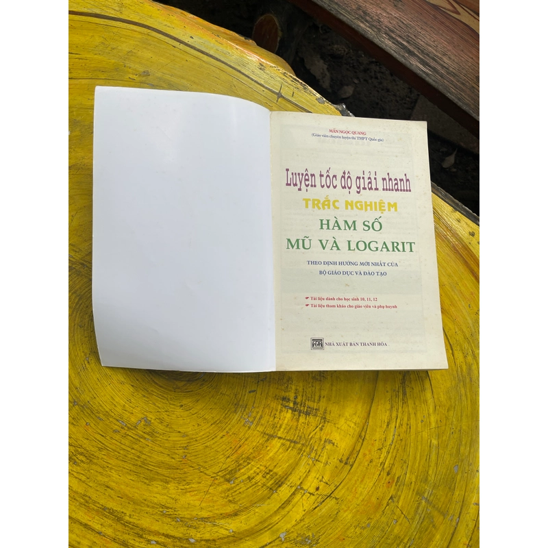 LUYỆN TỐC ĐỘ GIẢI NHANH TRẮC NGHIỆM HÀM SỐ - MŨ VÀ LÔGARIT- MẪN NGỌC QUANG 549576