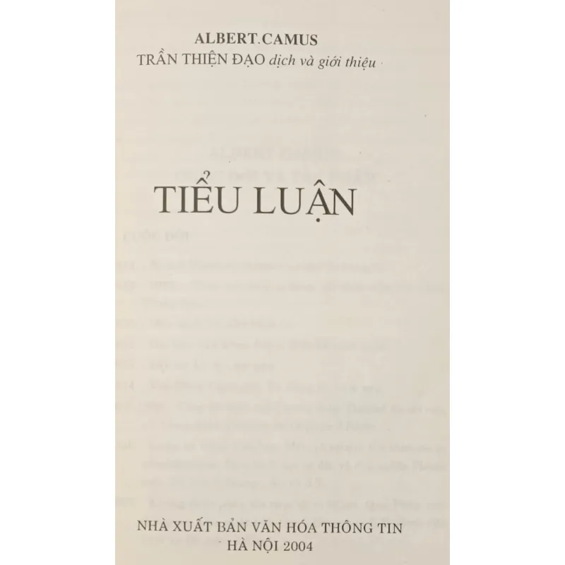 Tiểu luận Albert Camus 791052