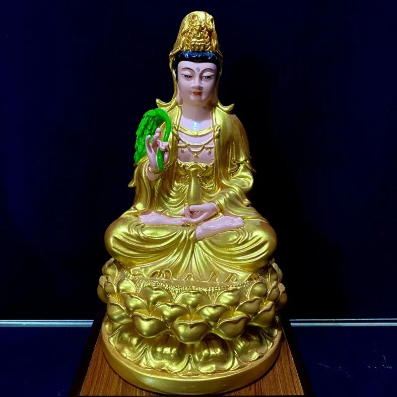 TƯỢNG ĐẠI THẾ CHÍ BỒ TÁT VÀNG 30CM COMPOSITE MỚI 100% 787170