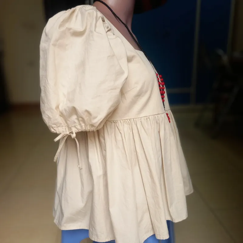 Áo váy thời trang, size M, màu kem, thời trang AMM chính hãng 1021029