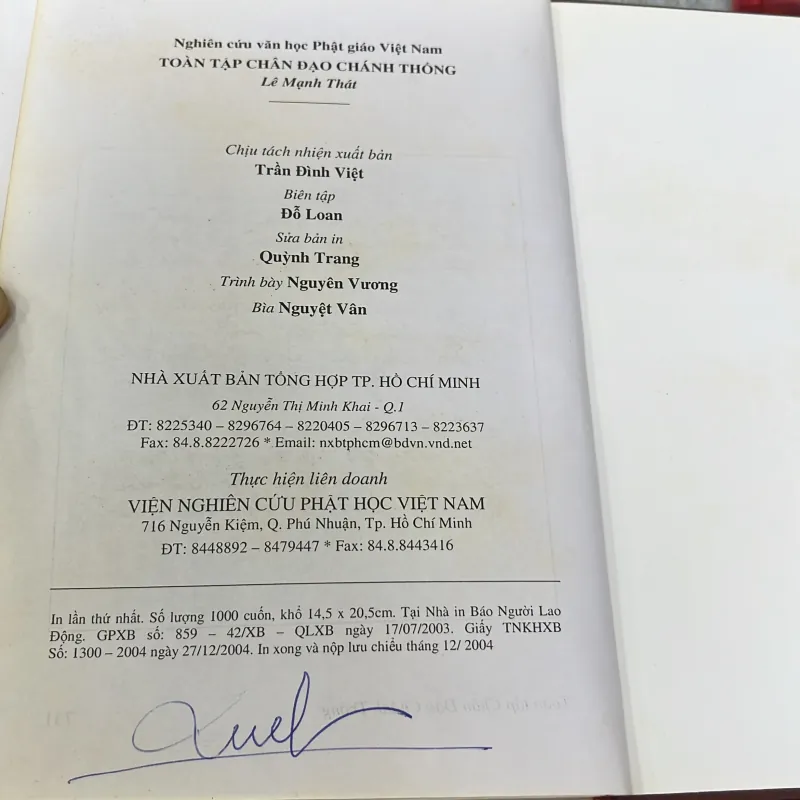 TOÀN TẬP CHÂN ĐẠO CHÁNH TỐNG ( BÌA CỨNG ) - LÊ MẠNH THÁT 1030393
