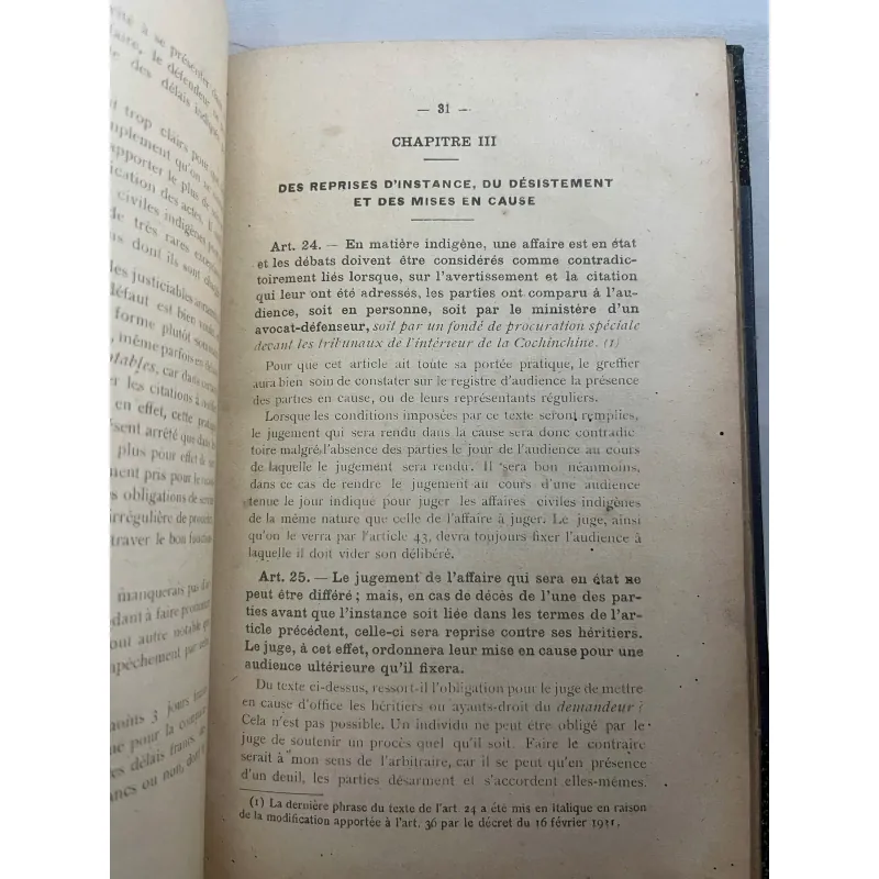 Procédure en Matière Civile Indigène – Paul Dufilho - sài gòn 1922 1023814