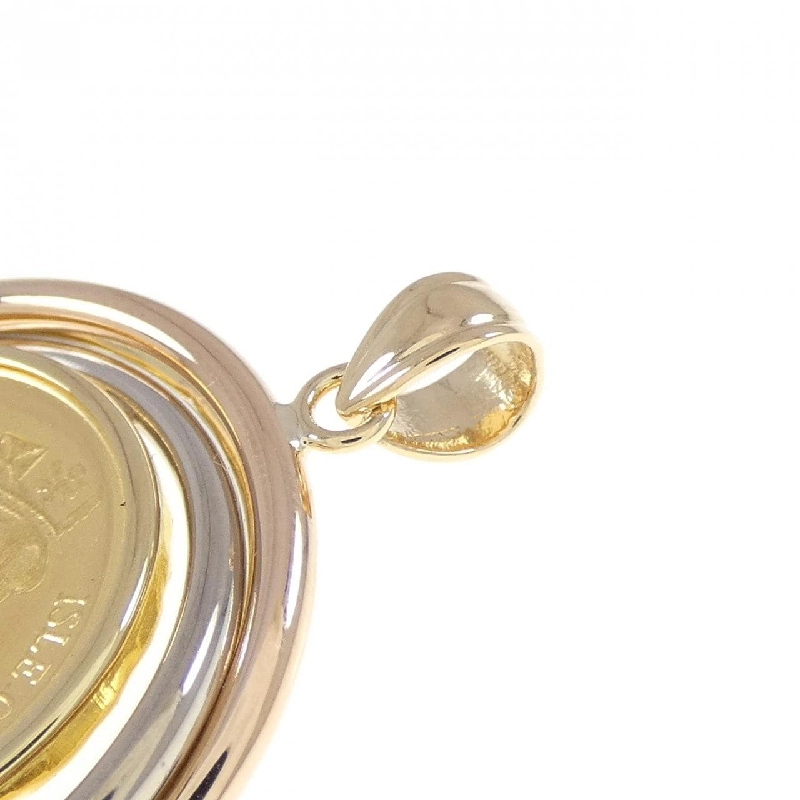 K18 Ba màu (khung) Mặt dây chuyền đồng tiền - Hàng hiệu Chính hãng 866083