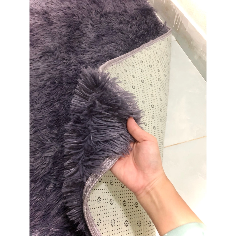 Tấm thảm lông xù màu xám tím sang trọng 1m6x2m2 508221