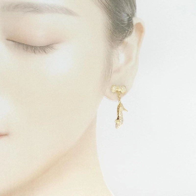 K18YG Nơ×Giày Bông Tai Kim Cương 1.96CT - Hàng hiệu Chính hãng 871875