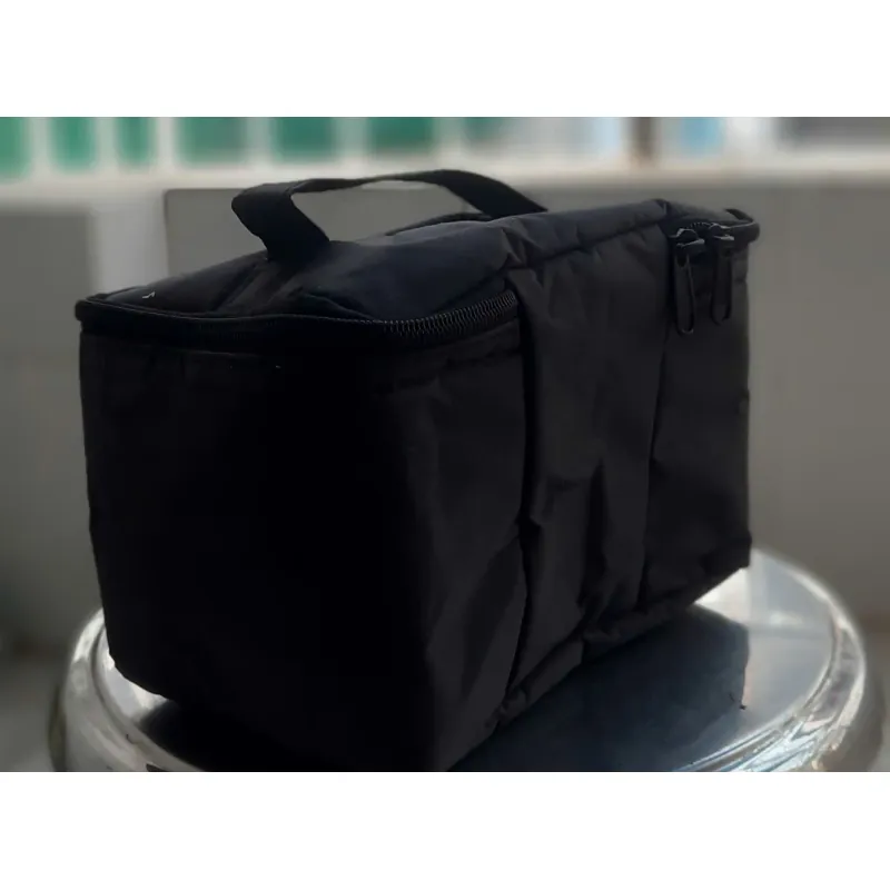 Túi đựng hộp cơm giữ nhiệt lót bạc vải Canvas không thấm nước, đựng bình nước giữ nhiệt 1013473