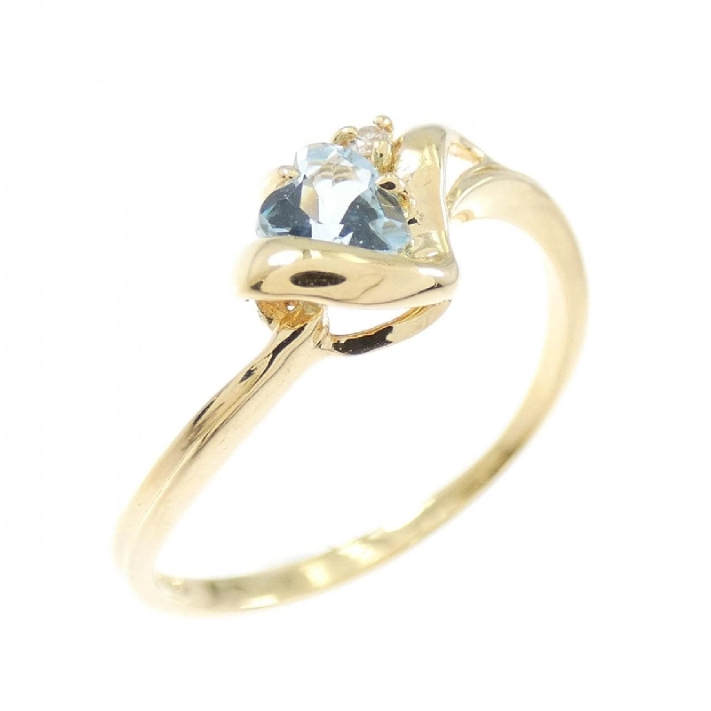 Nhẫn Aquamarine Hình Trái Tim K18YG - Hàng hiệu Chính hãng 854666