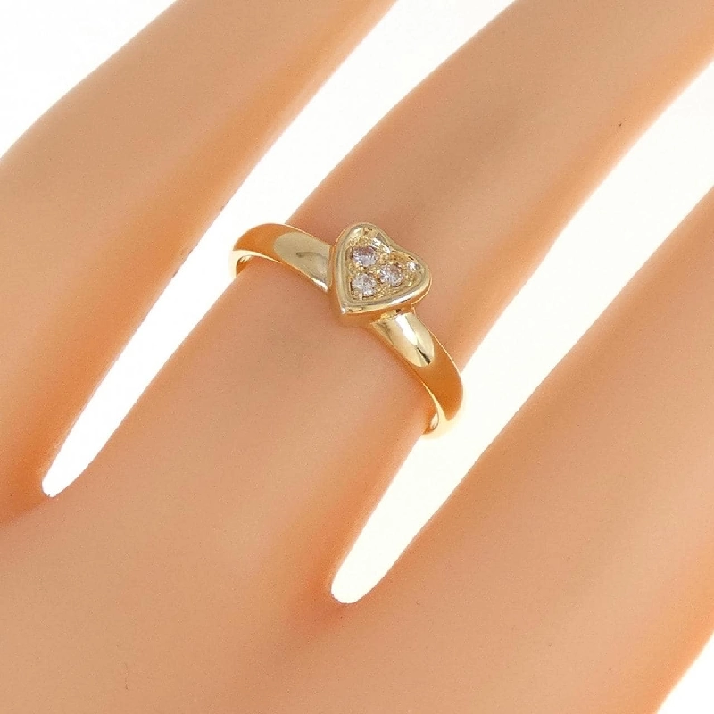 Nhẫn kim cương hình trái tim K18YG - Hàng hiệu Authentic 855338