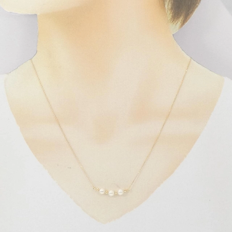 K18YG Ngọc trai Akoya Dây chuyền - Hàng hiệu Chính hãng 860858