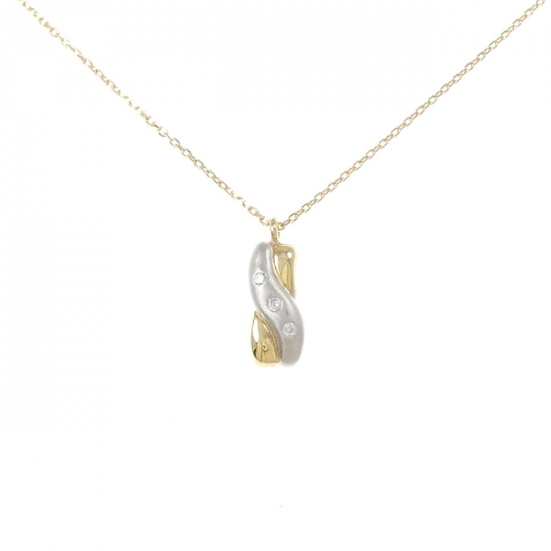 K18YG/PT850 Dây chuyền kim cương 0.04CT - Hàng hiệu Chính hãng 861353