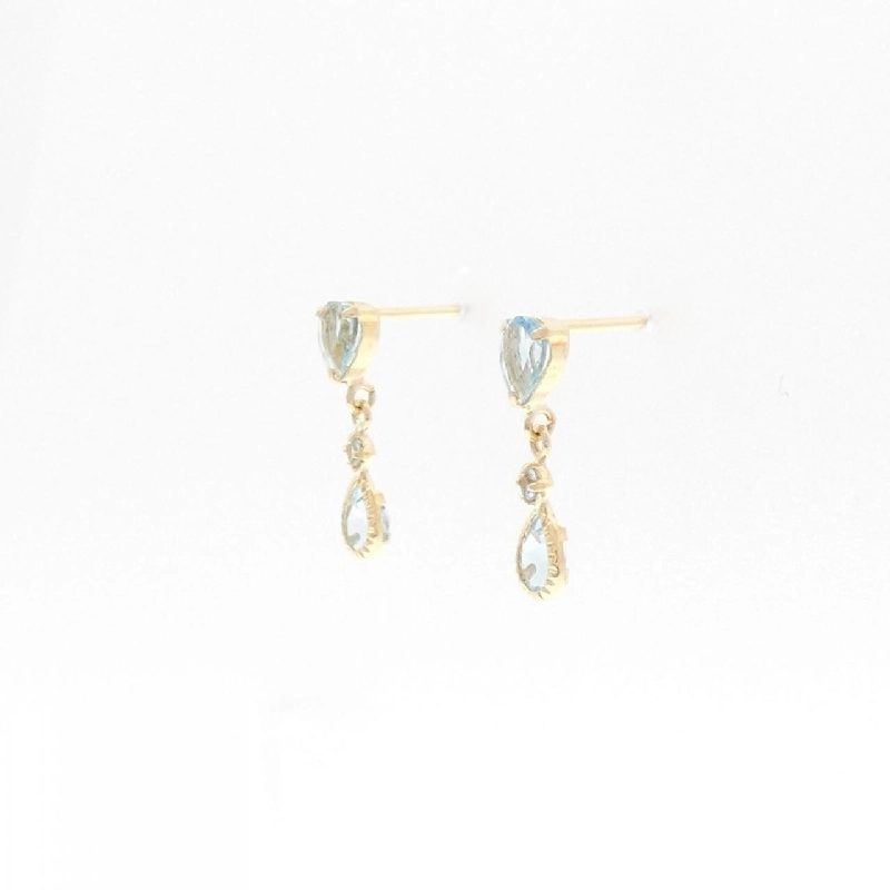 K18YG Blue Topaz Earrings - Hàng hiệu Authentic 869708