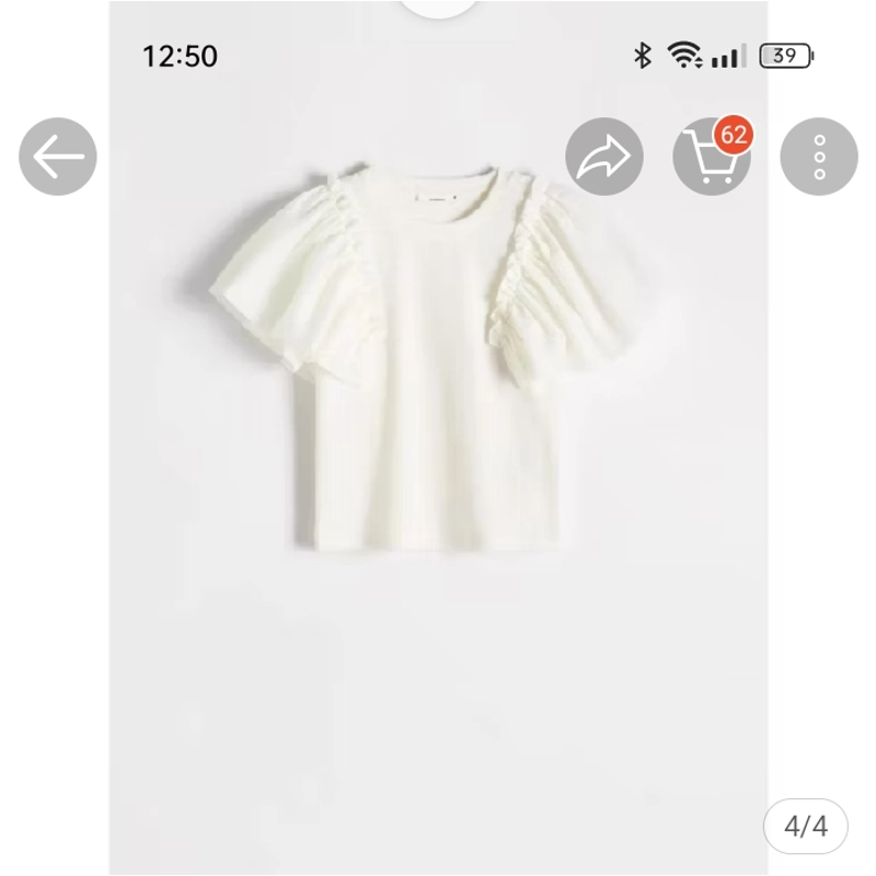 áo thun nữ zara tay xòe bánh bèo 523478