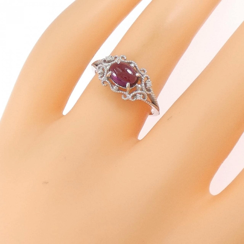 Nhẫn Garnet K18WG 666415